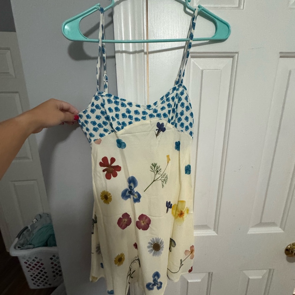 Floral Print Spaghetti Strap Dress